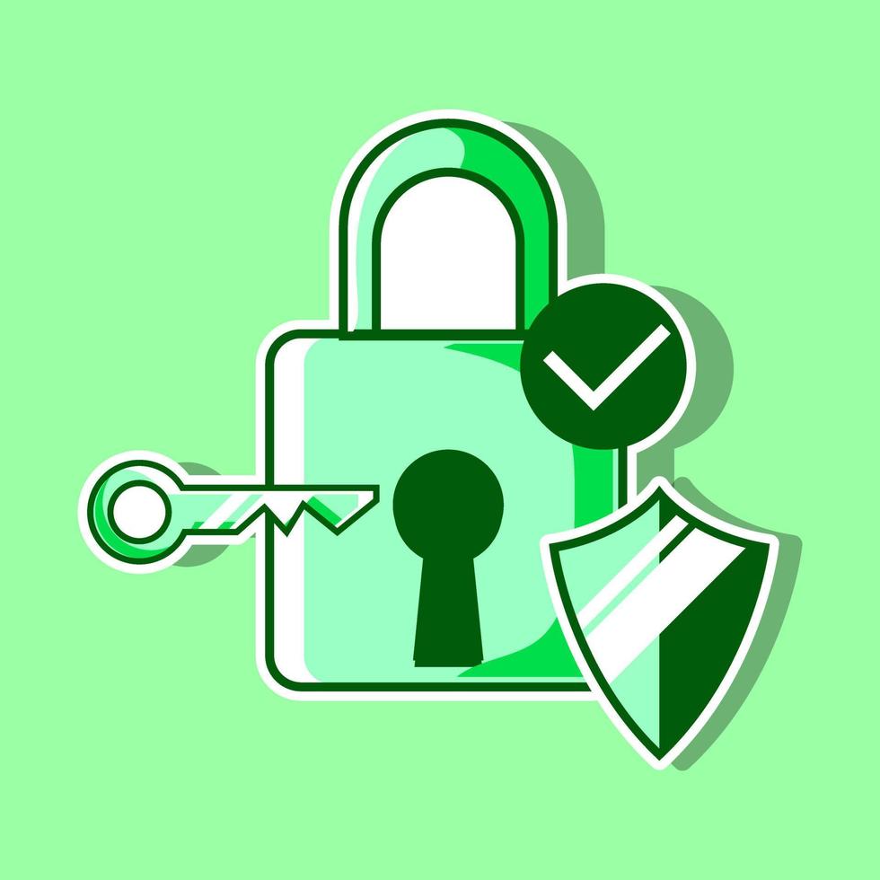 premium vector l vector image of data security icon collection padlock.
