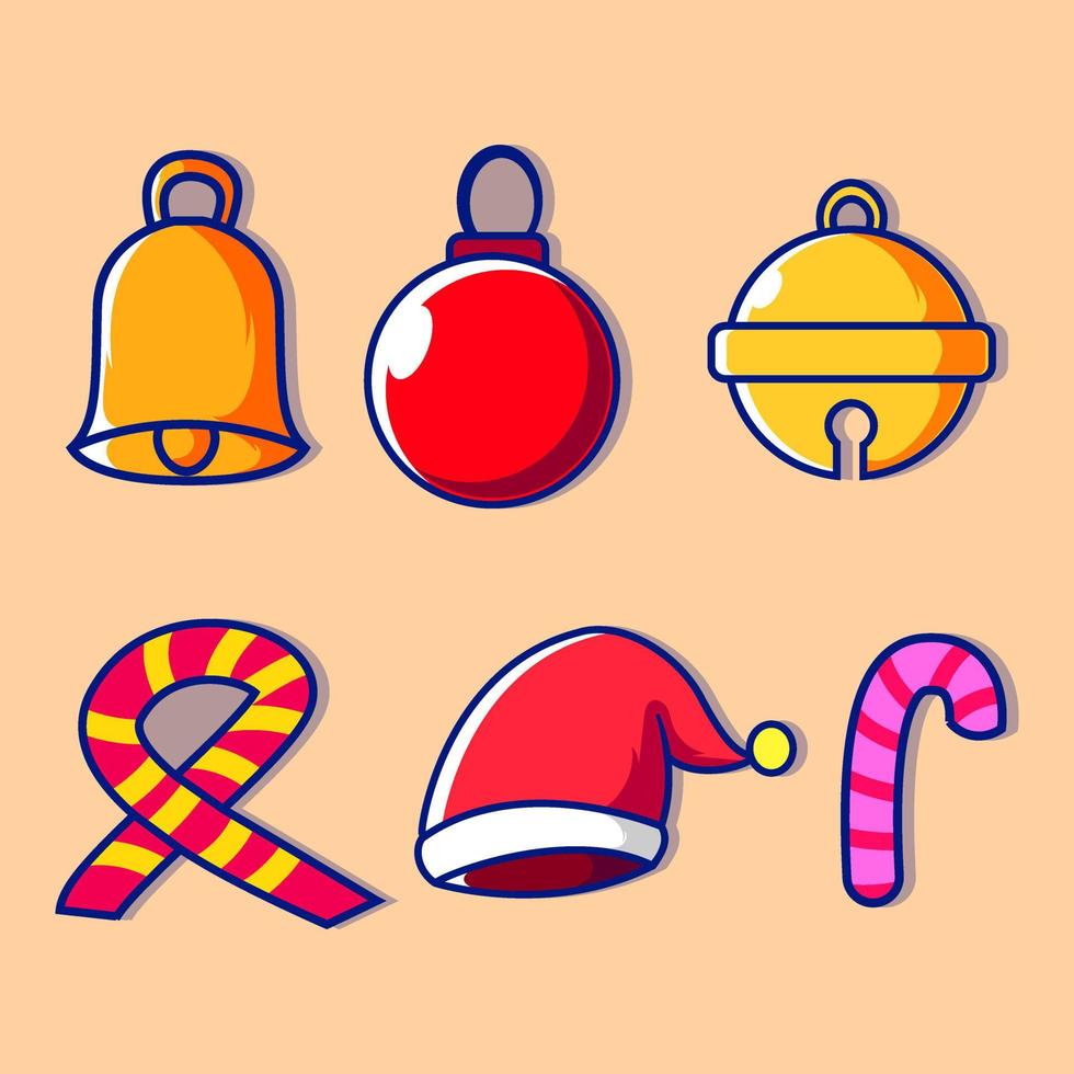 premium vector l collection of vector christmas elements, balls, scarves, bells,