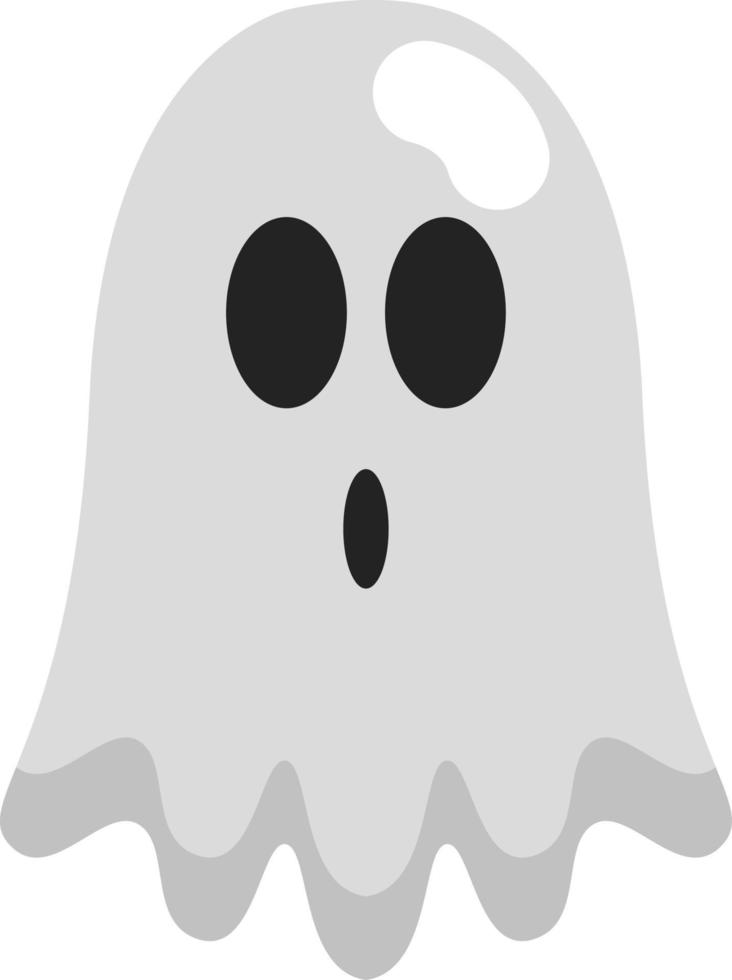 White ghost, illustration, vector, on a white background. vector