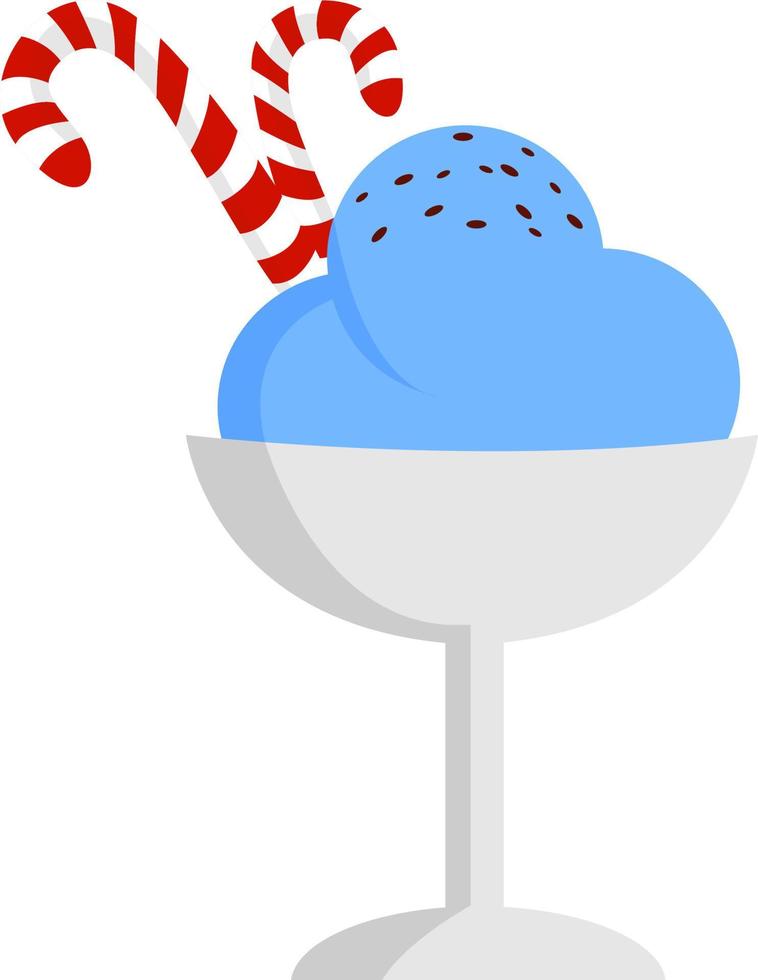 Candy cane, illustration, vector on white background.