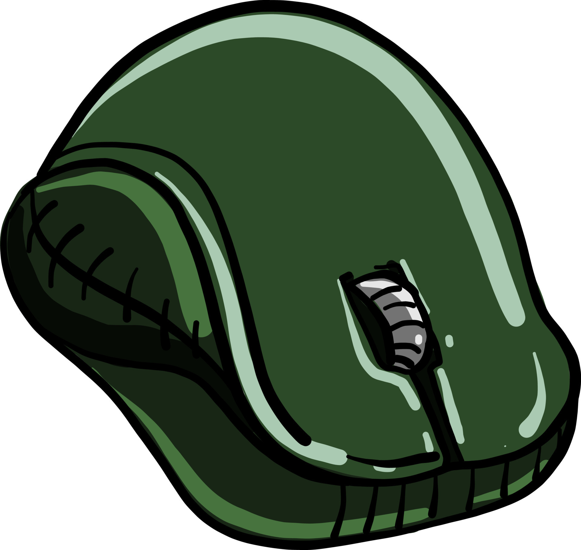 Green computer mouse, illustration, vector on white background 13512886