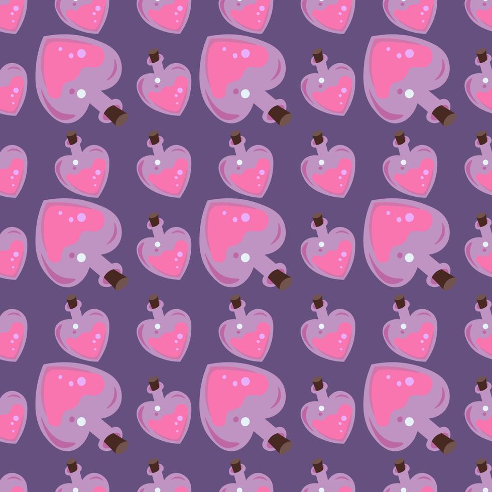 Love potion, illustration, vector on white background