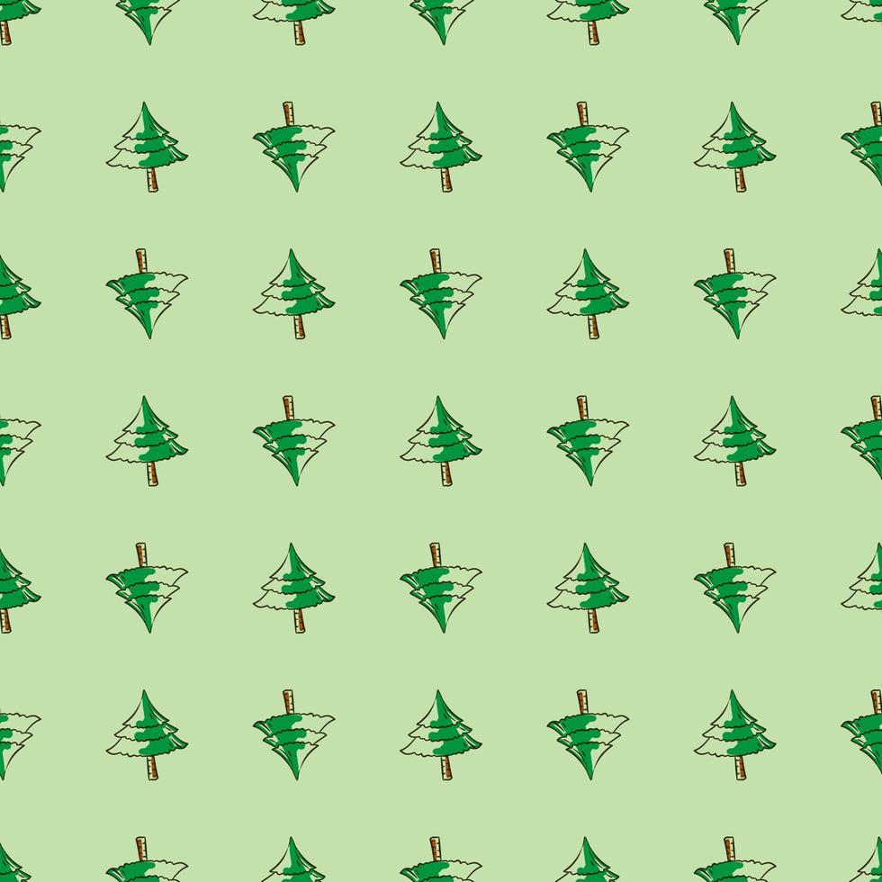 Spruce tree pattern, illustration, vector on white background