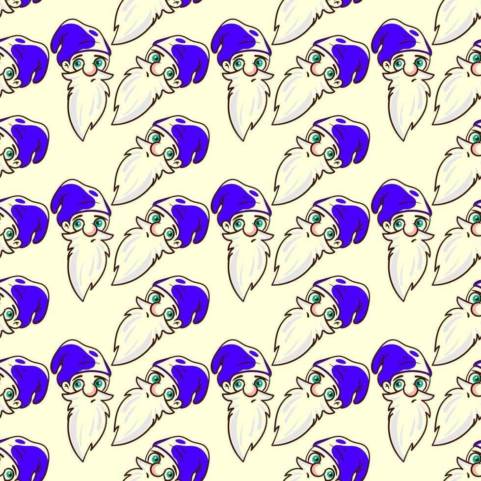 Gnome pattern, seamless pattern on bright background. vector