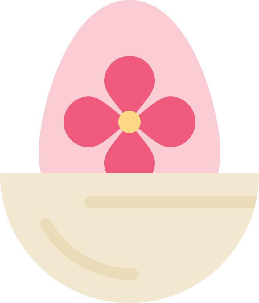 huevo hervido huevo de pascua comida color plano icono vector icono plantilla de banner