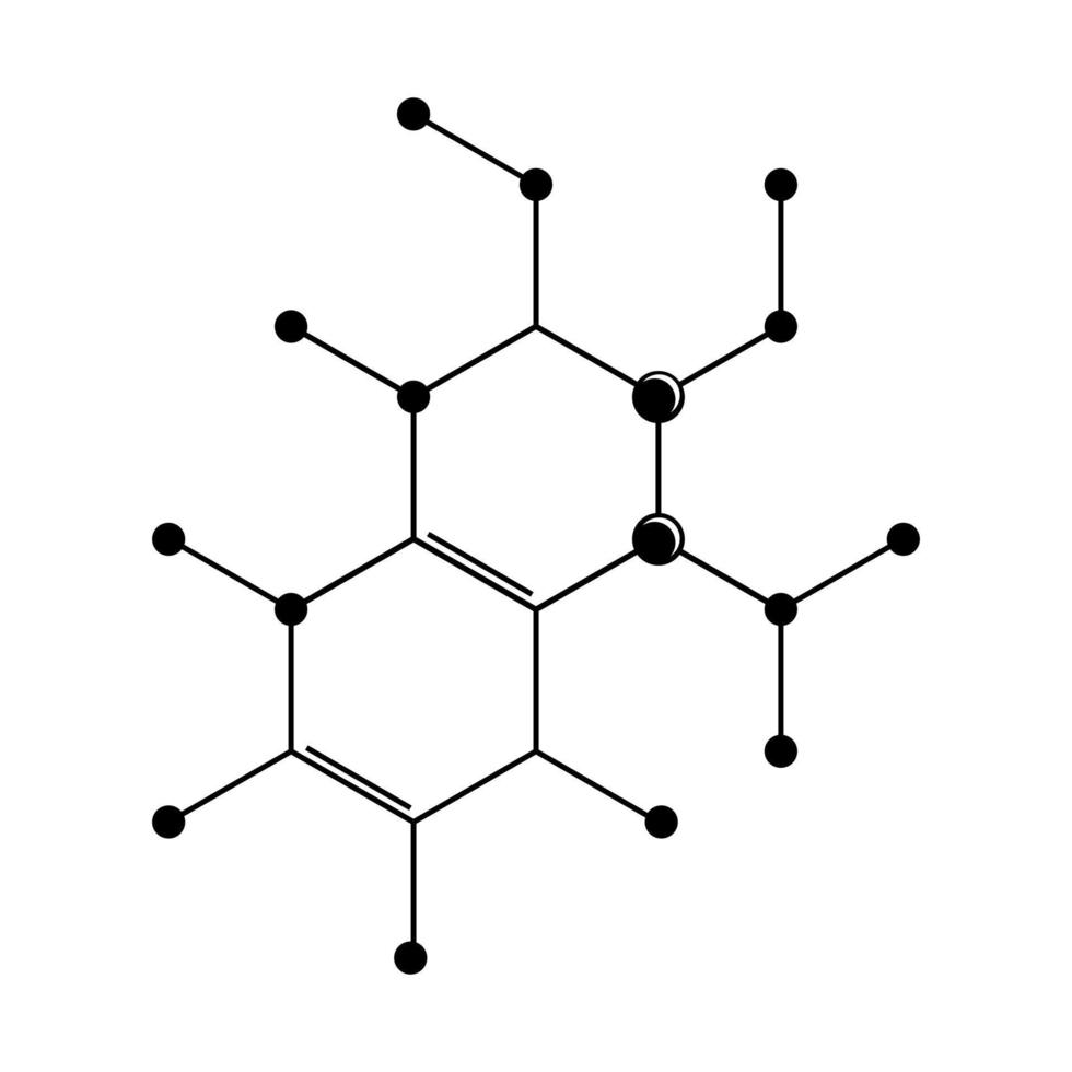 Molecular icon.  Outline molecular on white background. Vector illustration. EPS 10.