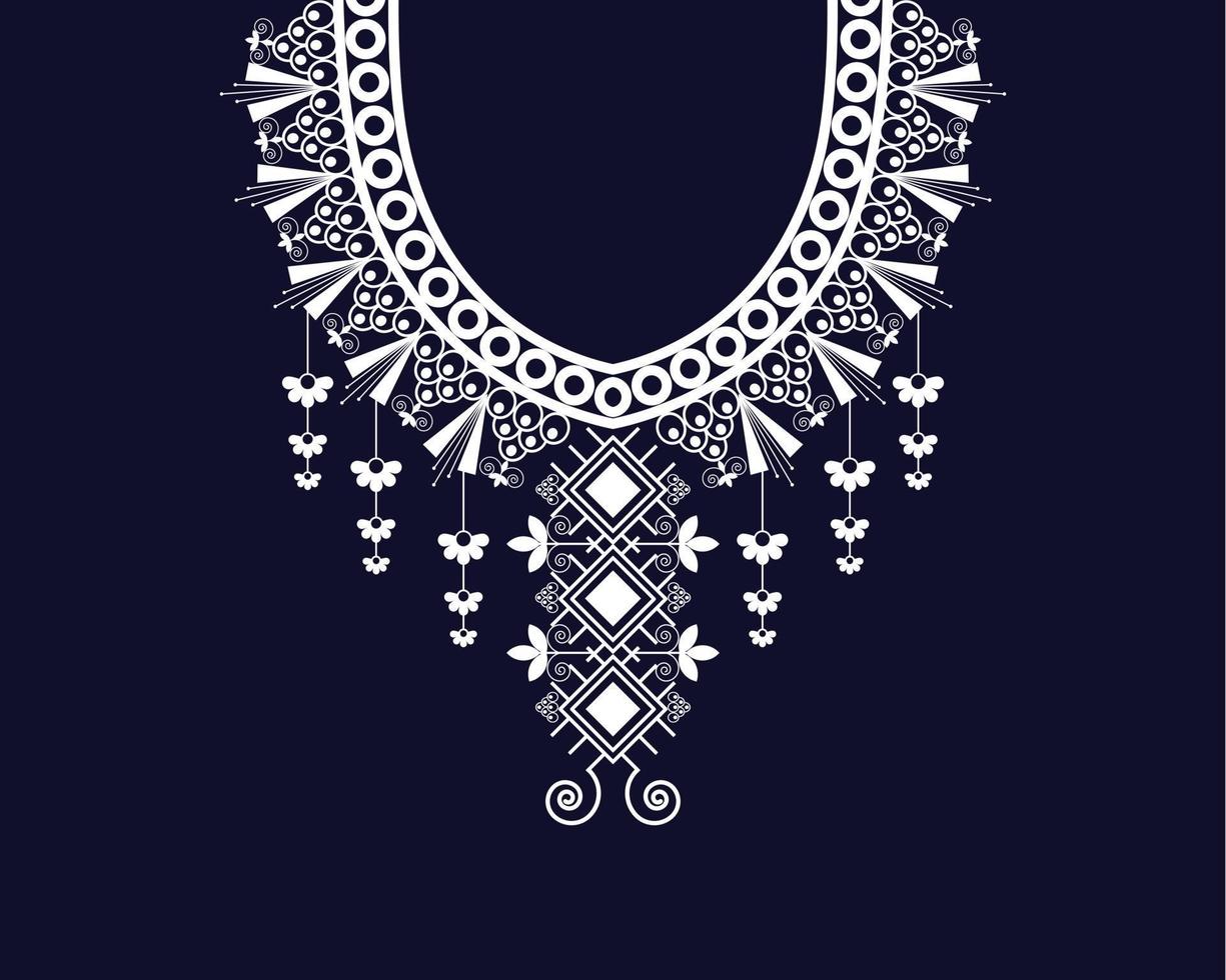 patrón geométrico étnico oriental tradicional. diseño de bordado de collar floral para mujeres de moda. fondo, papel tapiz, ropa y envoltura. vector