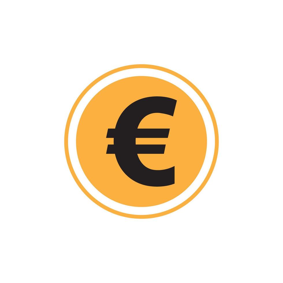 euro, dinero, vector, icono, ilustración, diseño, plantilla, -, vector