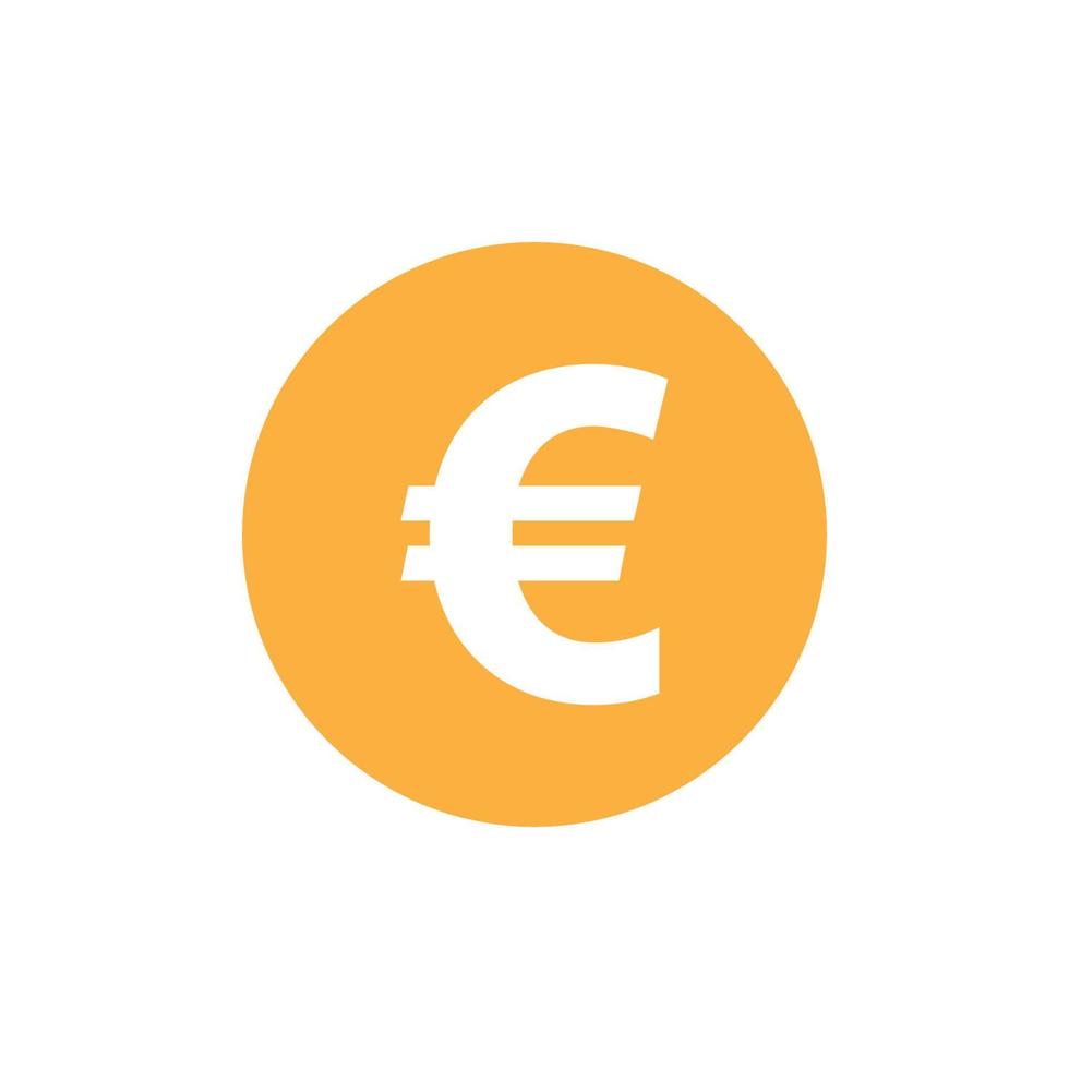 euro, dinero, vector, icono, ilustración, diseño, plantilla, -, vector