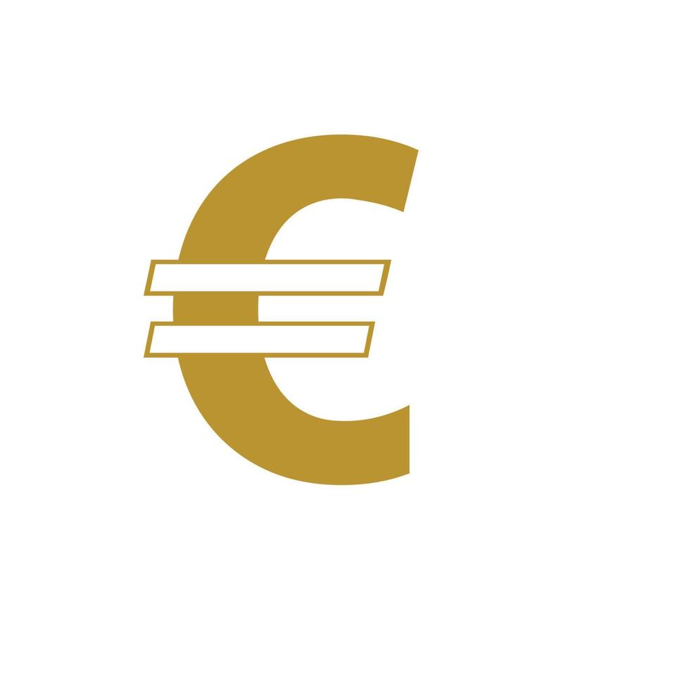 euro, dinero, vector, icono, ilustración, diseño, plantilla, -, vector