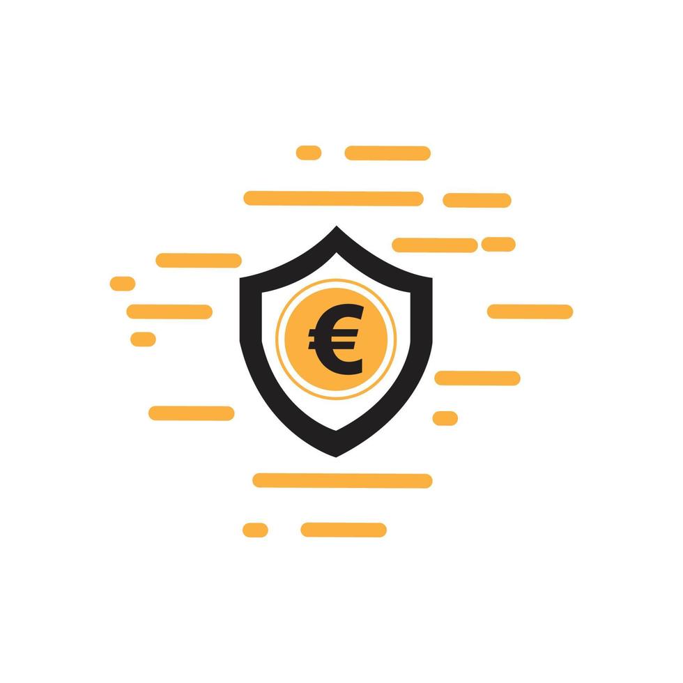 euro, dinero, vector, icono, ilustración, diseño, plantilla, -, vector