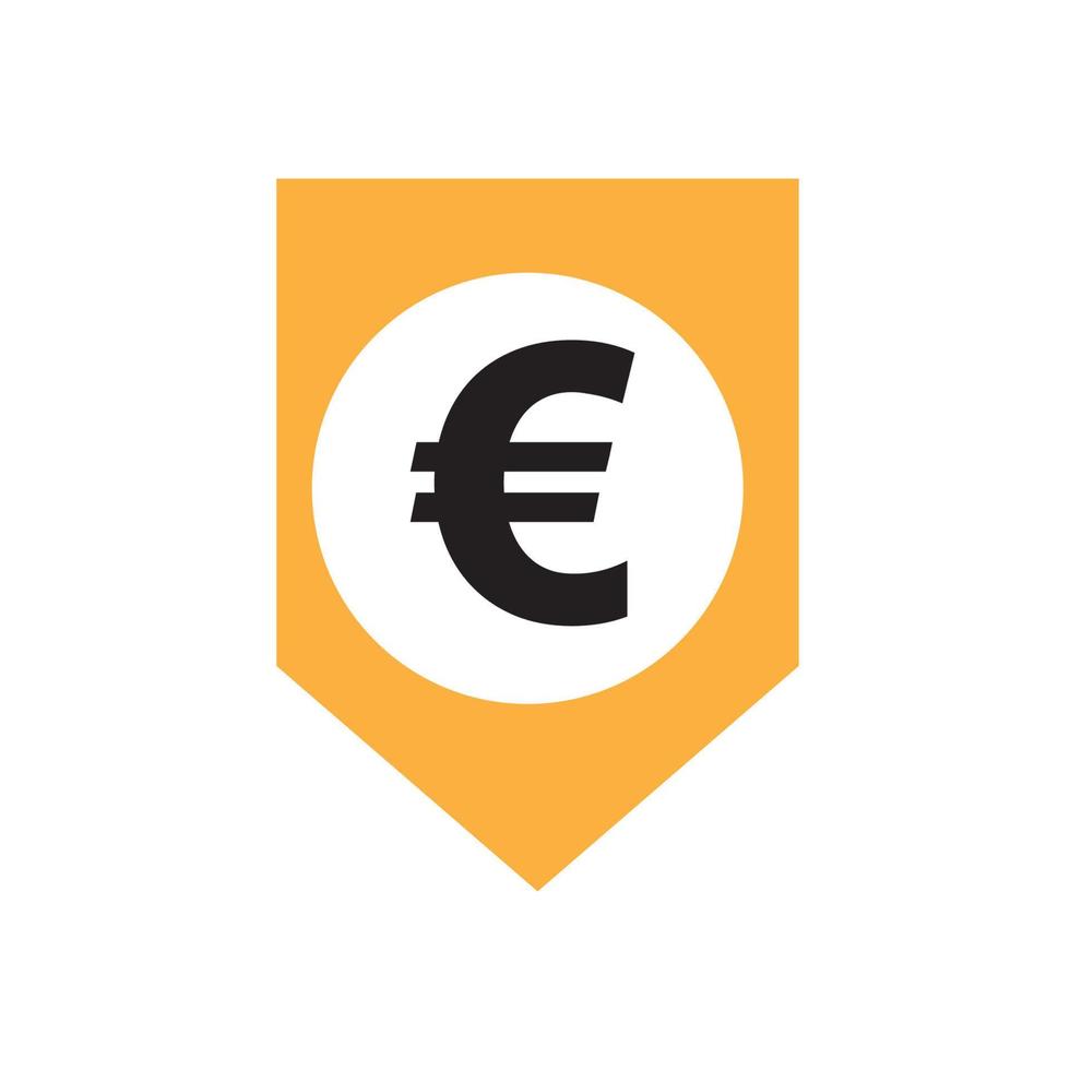 euro, dinero, vector, icono, ilustración, diseño, plantilla, -, vector