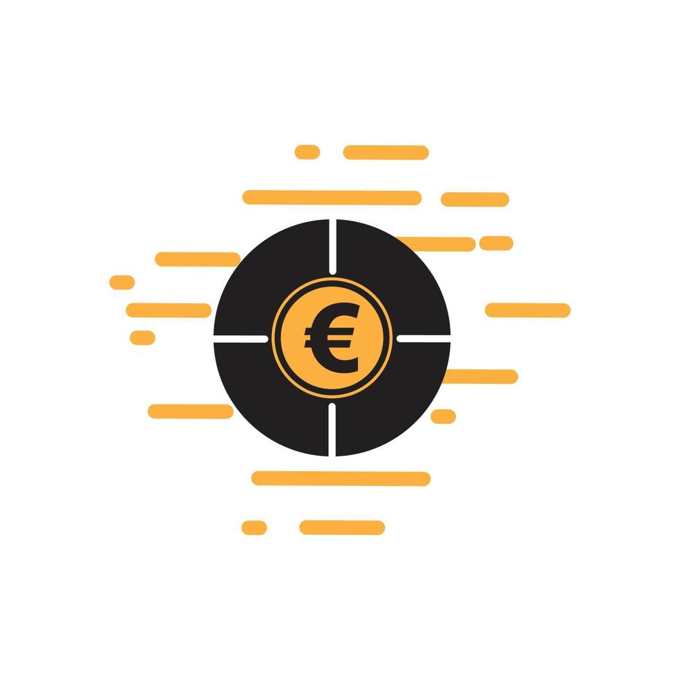 euro money vector icon illustration design template - vector