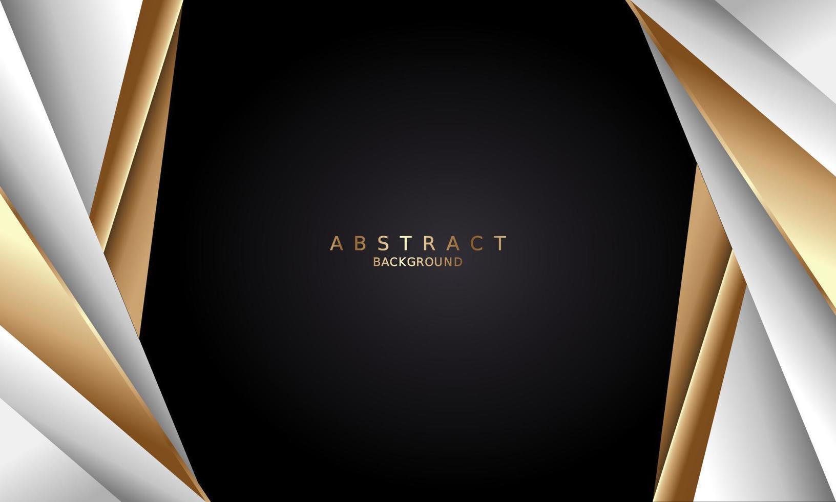 white and black luxury premium background and gold lines. vector