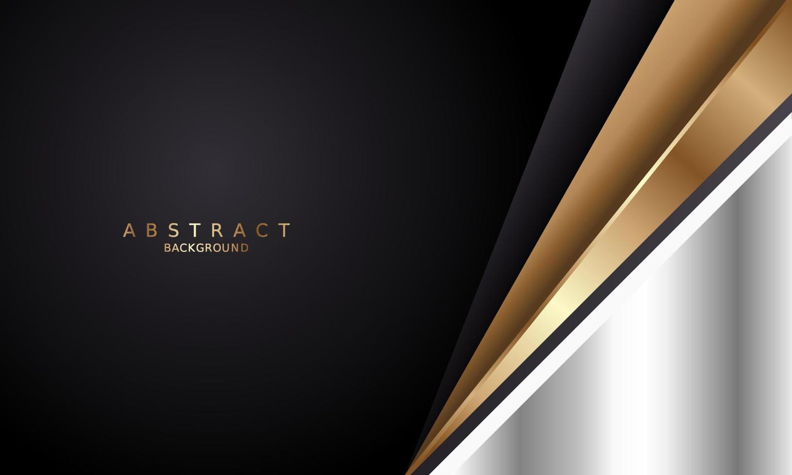 white and black luxury premium background and gold lines. vector