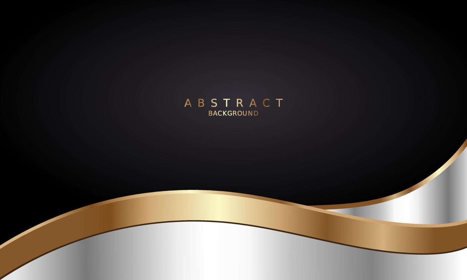 white and black luxury premium background and gold lines. vector