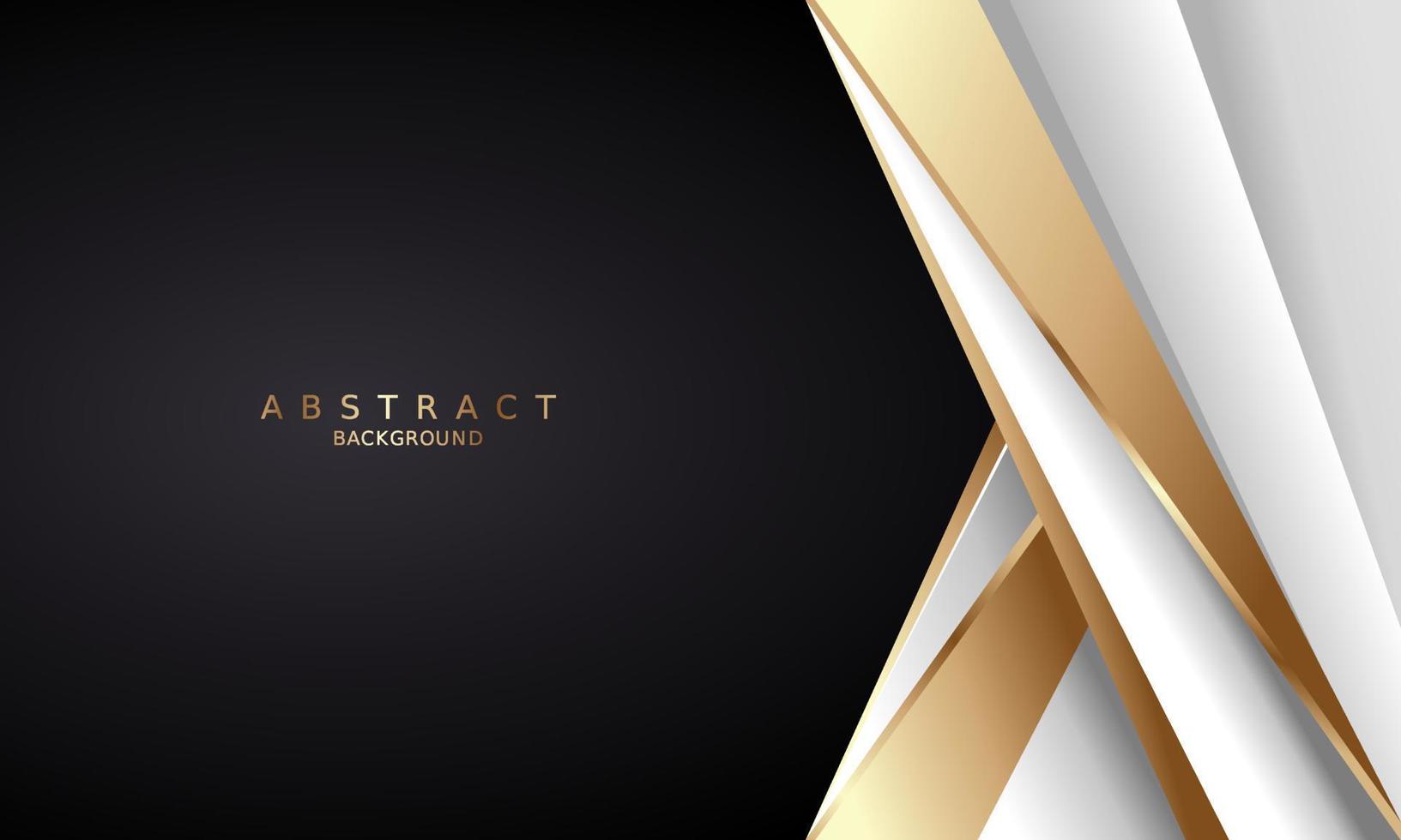 white and black luxury premium background and gold lines. vector