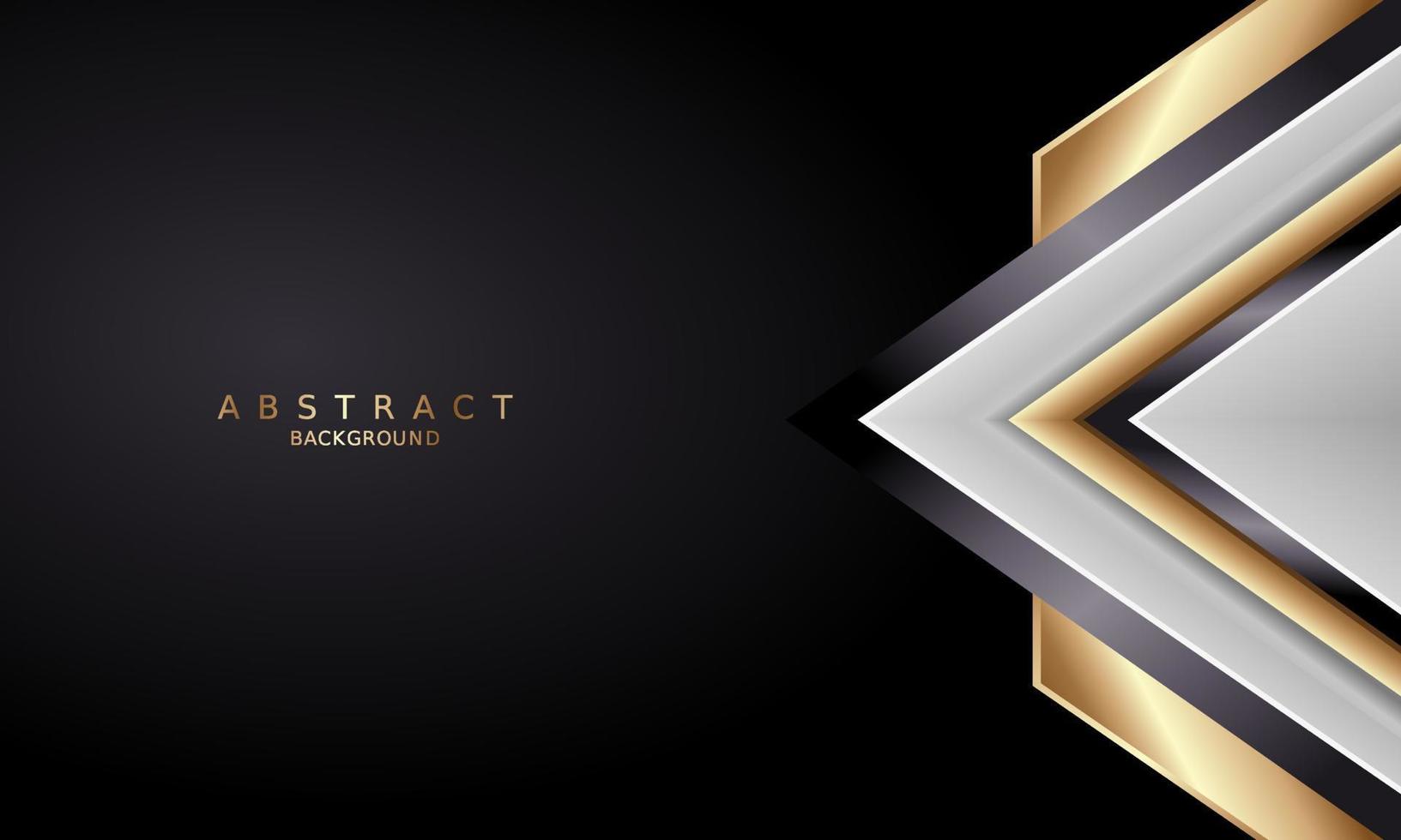 white and black luxury premium background and gold lines. vector