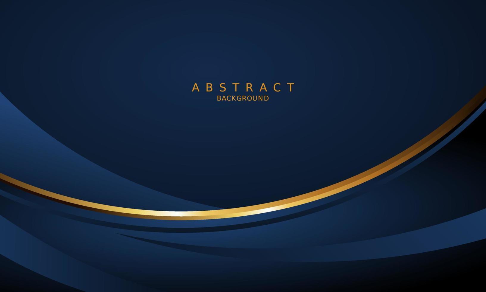 dark blue luxury premium background and gold line. vector