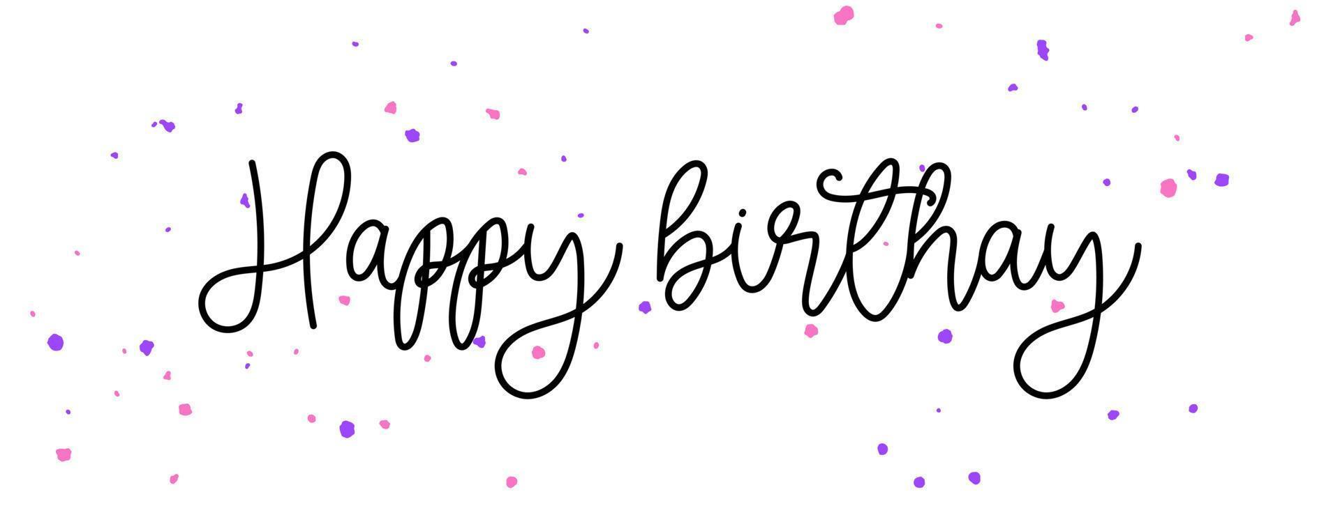 Happy birthday cursive