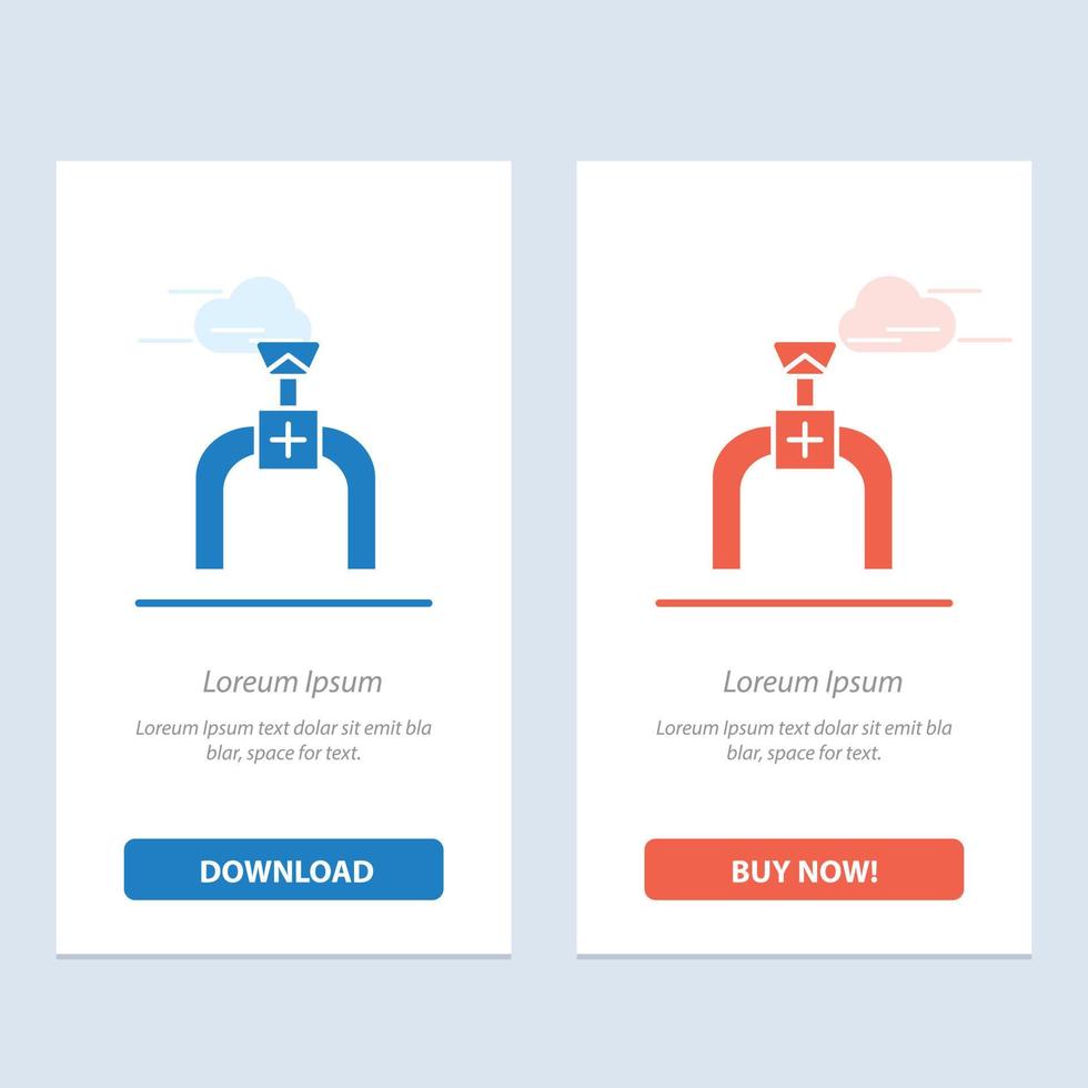 Pipeline Pipe Gas Line  Blue and Red Download and Buy Now web Widget Card Template vector