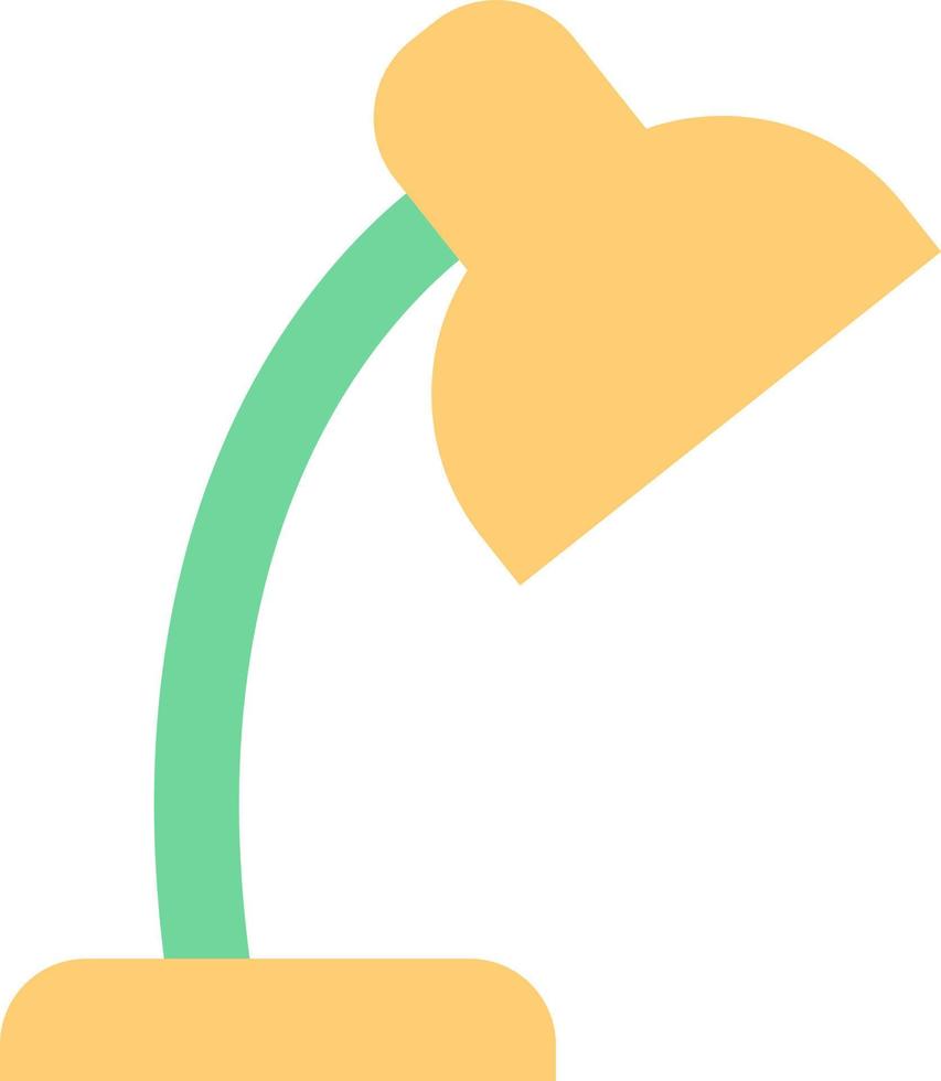 Yellow study lamp, illustration, on a white background. vector