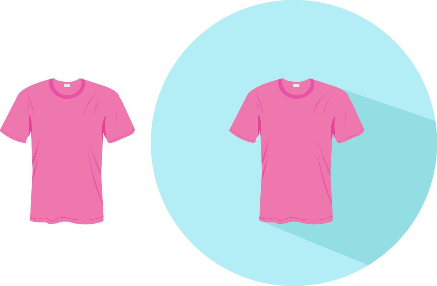 Pink shirt ,illustration, vector on white background.