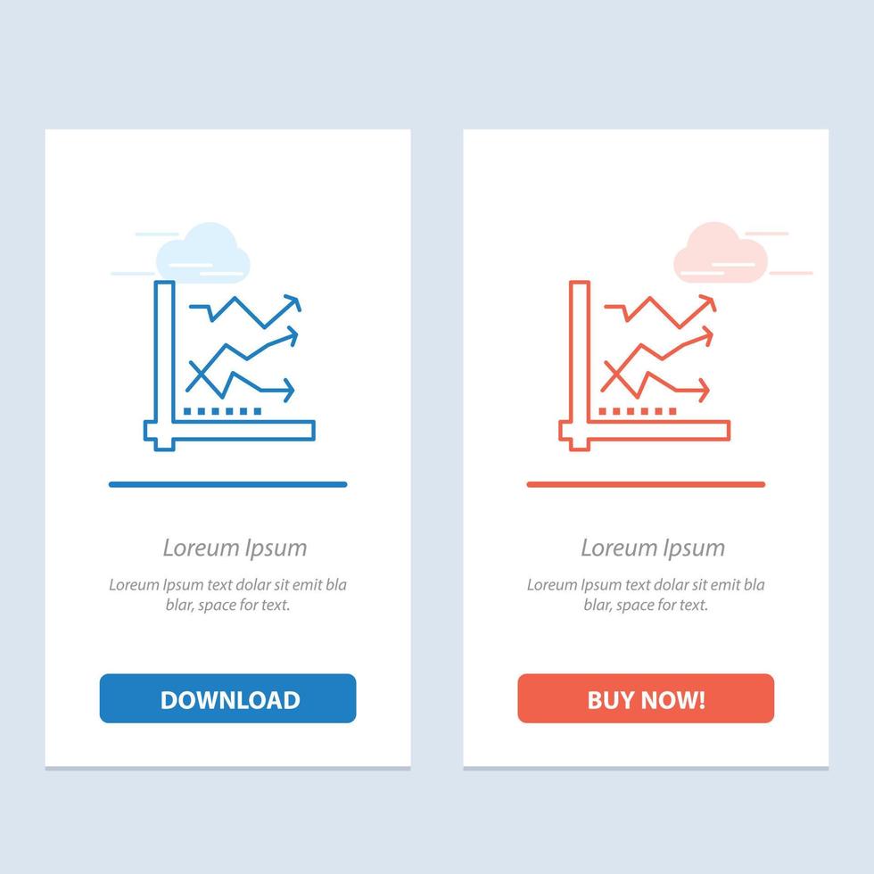 Graph Analysis Analytic Analytics Chart Data  Blue and Red Download and Buy Now web Widget Card Temp vector