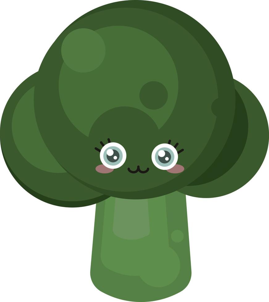 Cute broccoli , illustration, vector on white background