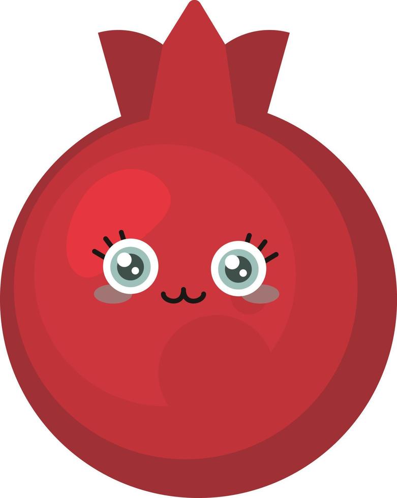 Cute granate , illustration, vector on white background