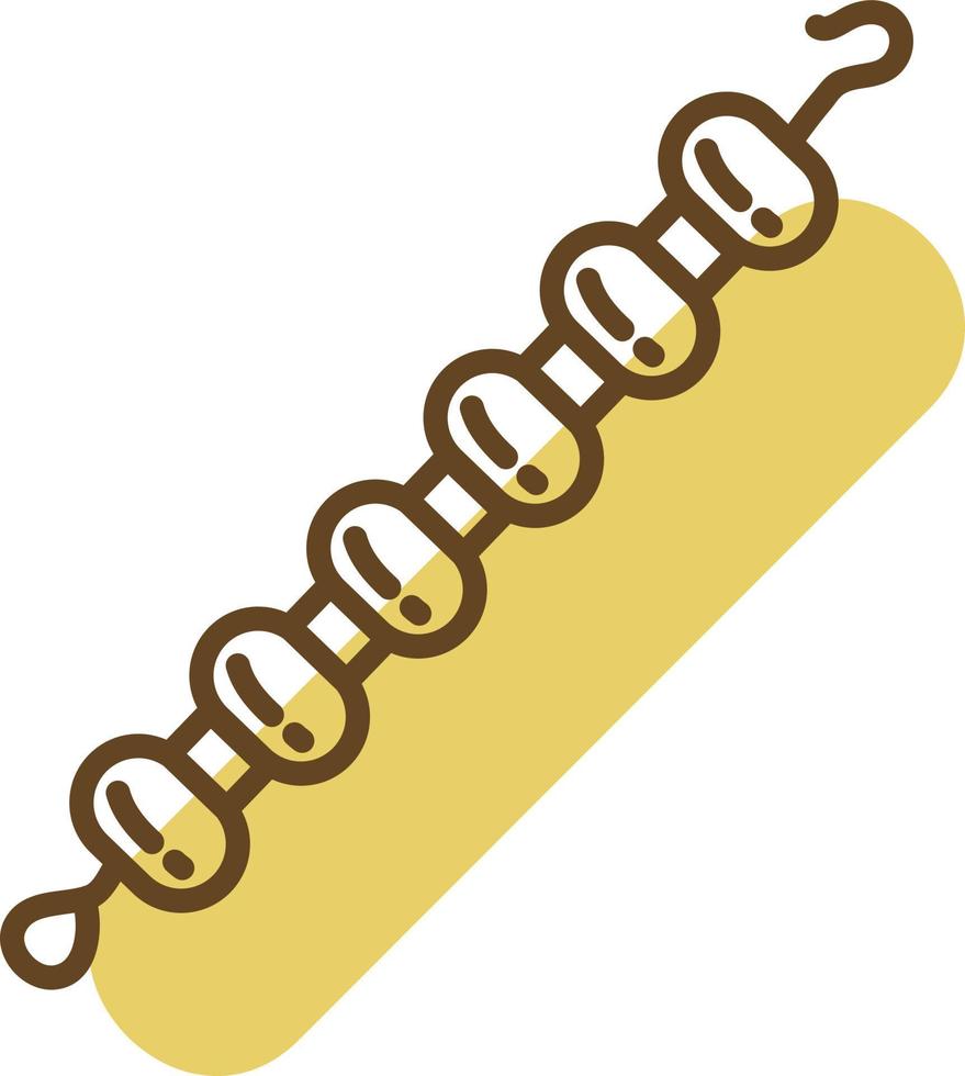 Unique golden bracelet, illustration, vector, on a white background. vector