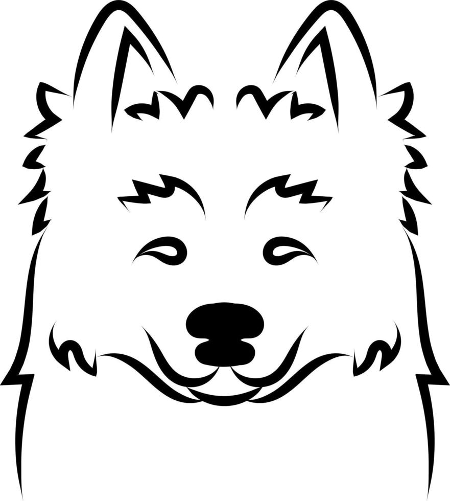 Cute shiba inu, illustration, vector on white background.