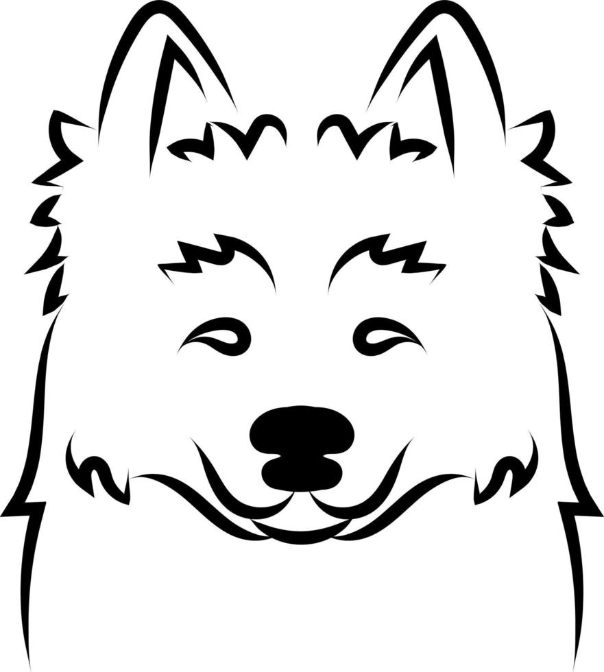 lindo shiba inu, ilustración, vector sobre fondo blanco.