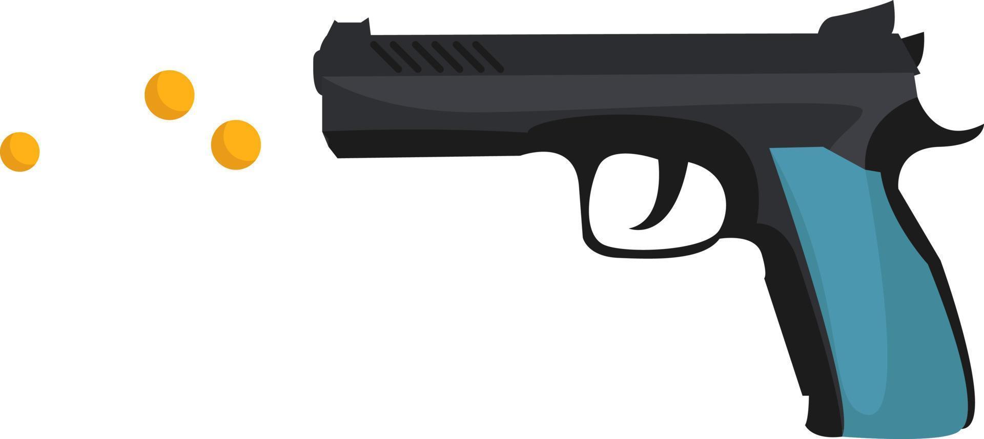 Toy pistol, illustration, vector on white background