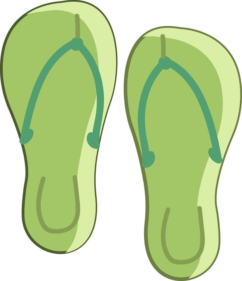 zapatillas verdes, vector o ilustración en color.