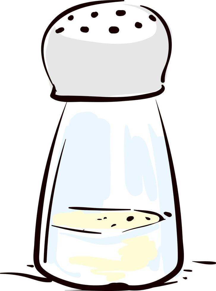 Salt shaker, illustration, vector on white background.