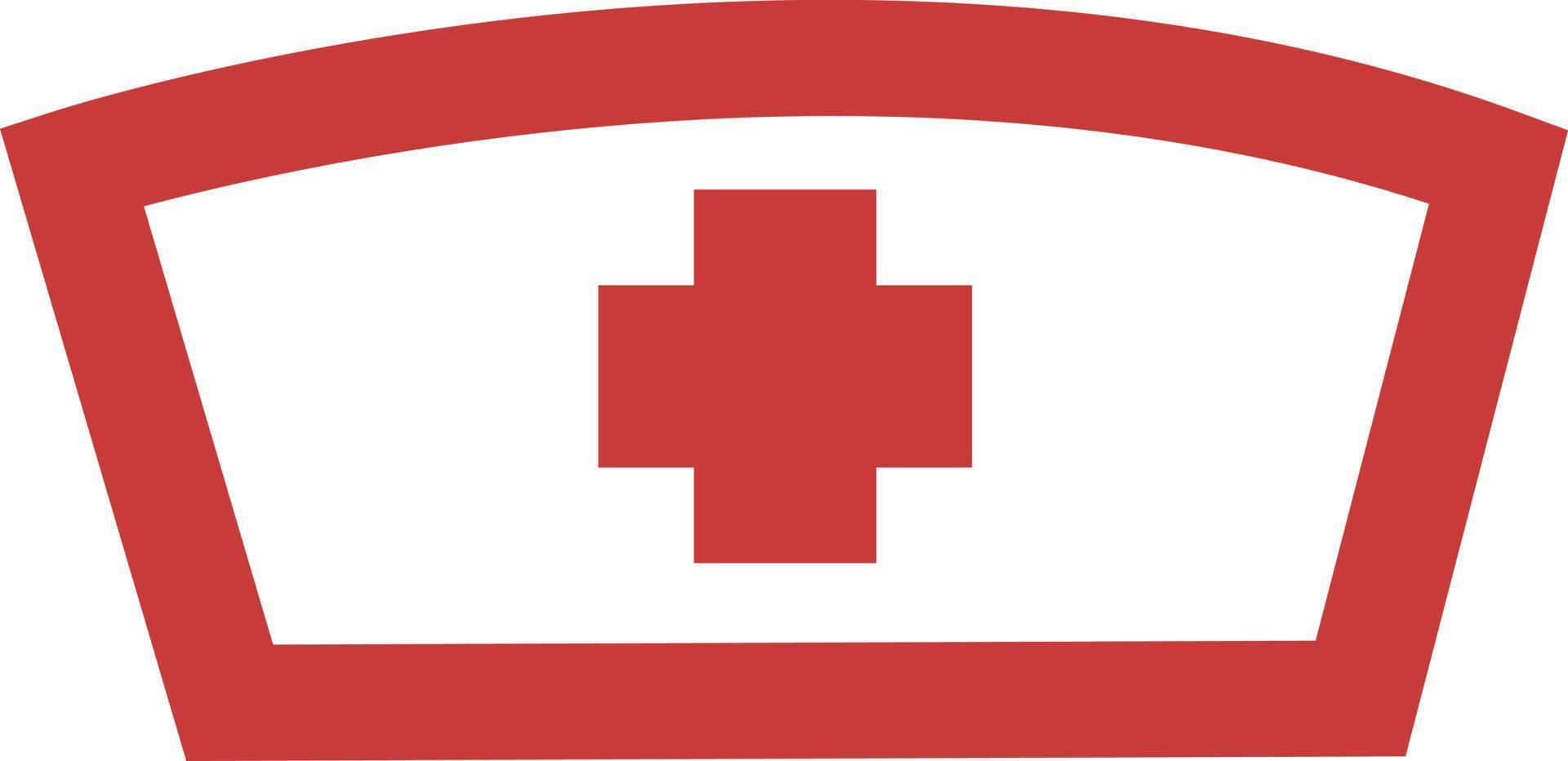 Nurse hat, illustration, vector on a white background.