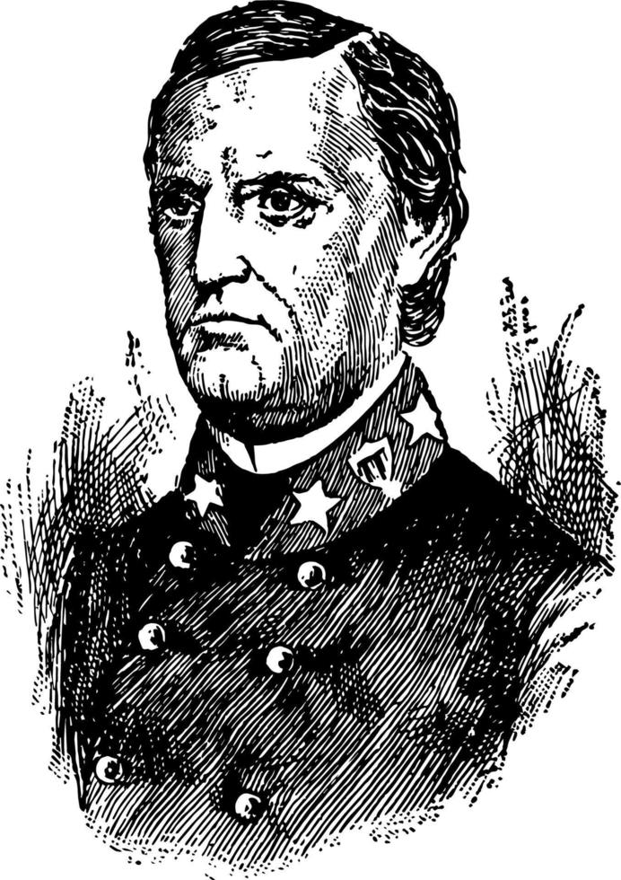 John Cabell Breckenridge vintage illustration vector