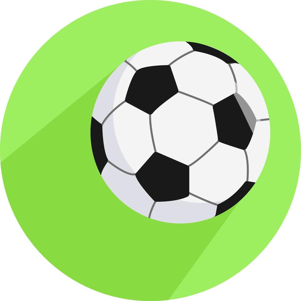 pelota de fútbol, ilustración, vector sobre fondo blanco.