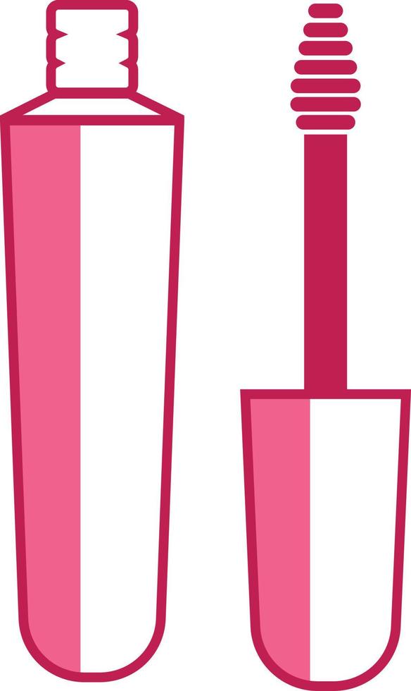 Pink mascara, illustration, vector on white background.