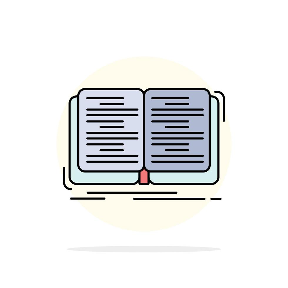 book education lesson study Flat Color Icon Vector