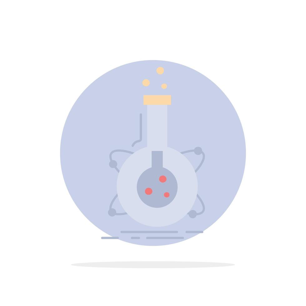 research laboratory flask tube development Flat Color Icon Vector