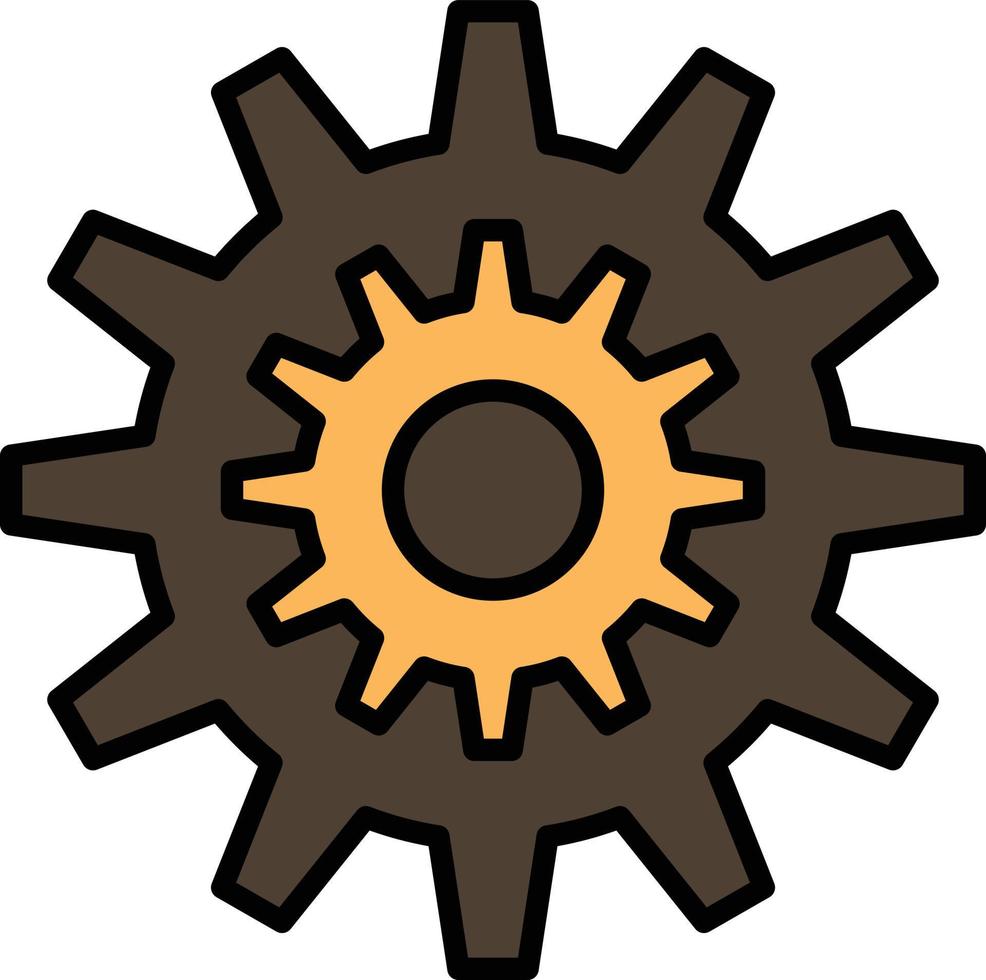 Settings Cog Gear Production System Wheel Work  Flat Color Icon Vector icon banner Template