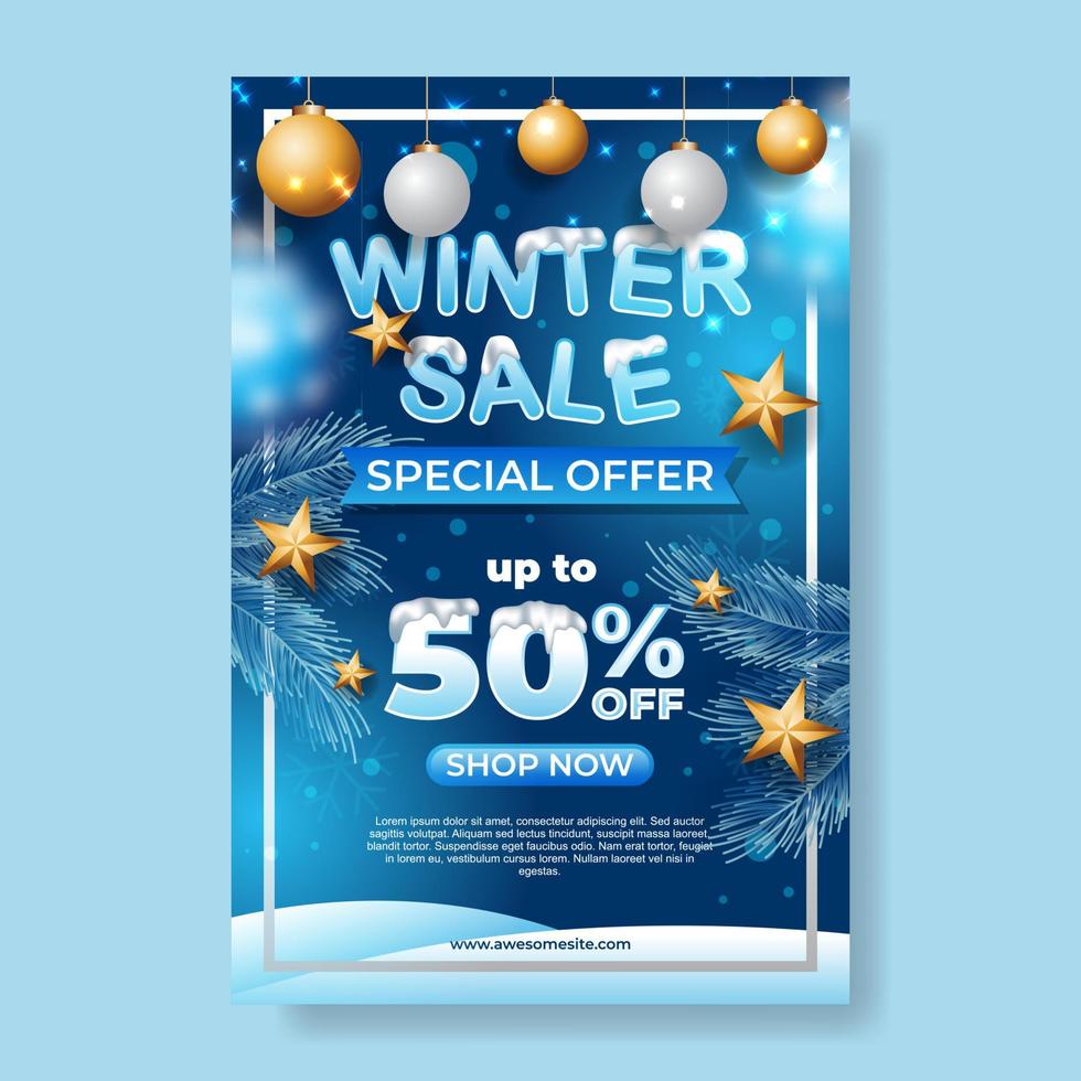Winter Sale Poster vector