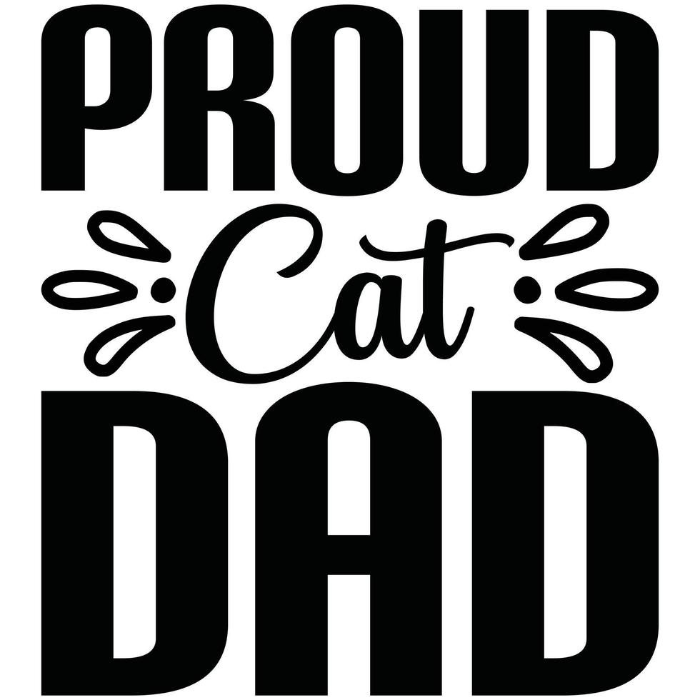 proud cat dad vector