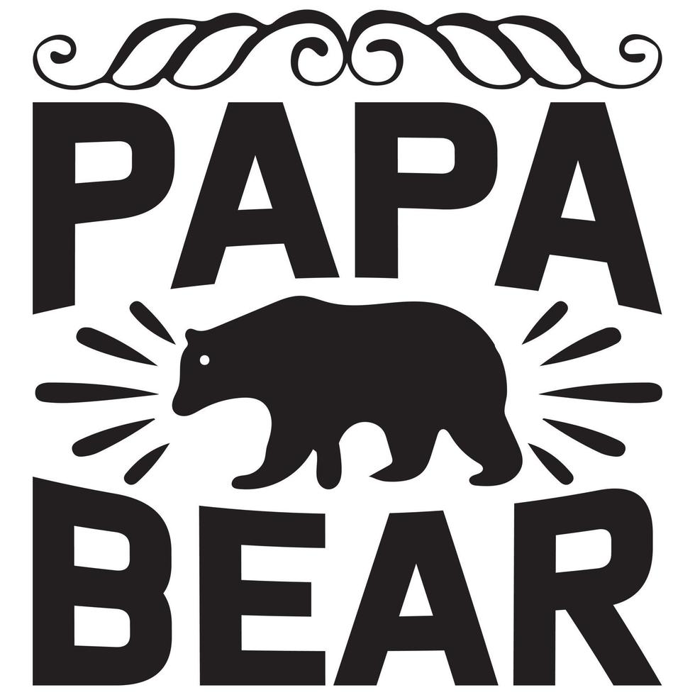 papa bear design vector