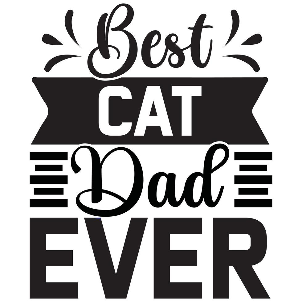 mejor gato papá nunca vector