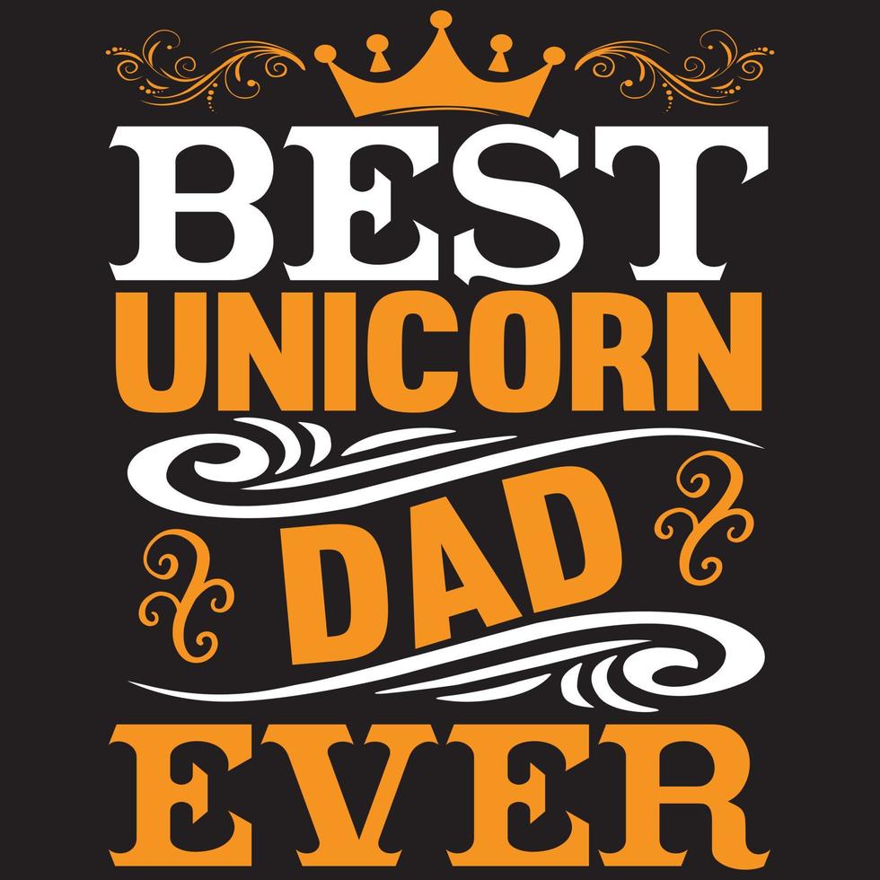 el mejor papá unicornio vector