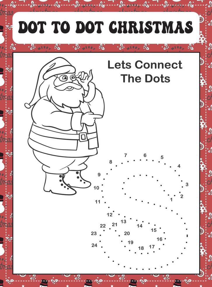 Dot to Dot Christmas Alphabet vector