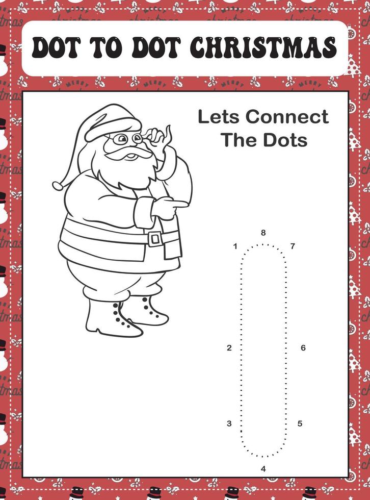 Dot to Dot Christmas Alphabet vector